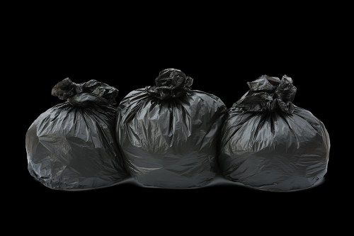 Community engaged in waste recycling